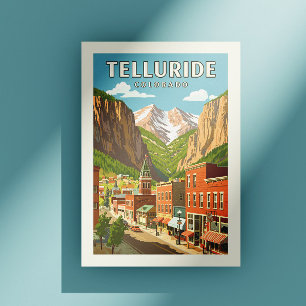 Vintag Telluride Colorado Postkarte