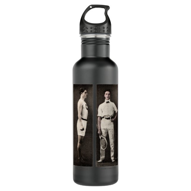 Vintag Tennis Player Athlete Pro Edelstahlflasche (Vorderseite)