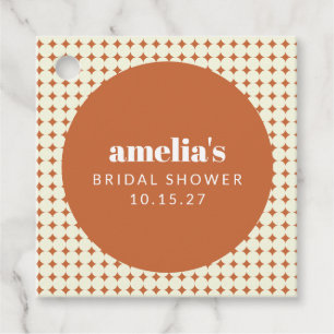 Vintag Terracotta Einzigartiges Brautparty Geschenkanhänger