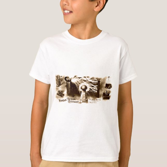 Vintag Tesla Letterhead T-Shirt (Vorderseite)