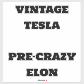 Vintag Tesla Pre-Crazy Elon Sticker Decal