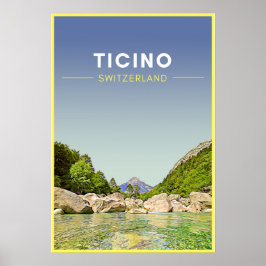Vintag Tessin Schweiz Reisen Poster
