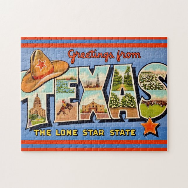 Vintag Texas Puzzle (Horizontal)