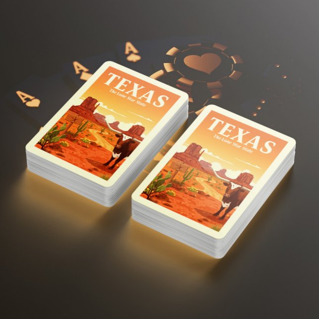 Vintag Texas Spielkarten (Von Creator hochgeladen)