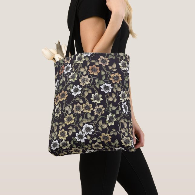 Vintag texturierte Anemone Floral Hintergrund | (Von Nahem)