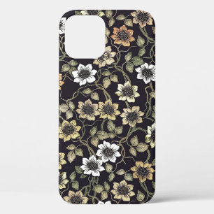 Vintag texturierte Anemone Floral Hintergrund Case-Mate iPhone Hülle