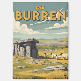 Vintag The Burren Ireland Travel Magnet