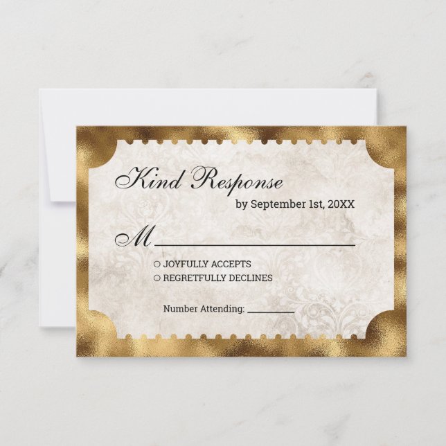 Vintag Theater Kino Ticket UAWG RSVP Karte (Vorderseite)