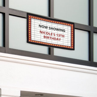 Vintag Theater Marquee Sign Banner