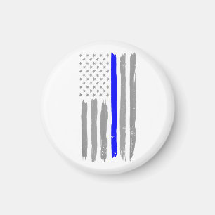 Vintag Thin Blue Line Shirt Police Support USA Fl Magnet