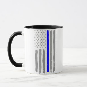 Vintag Thin Blue Line Shirt Police Support USA Fl Tasse