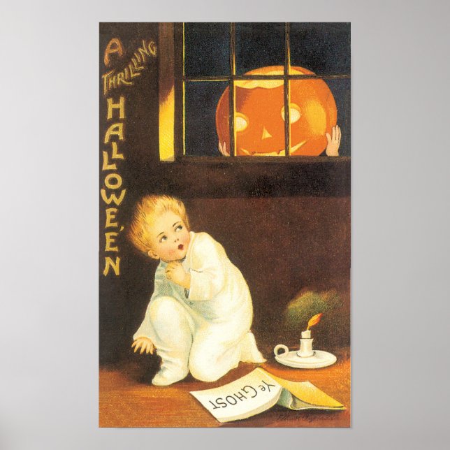 Vintag Thrilling Halloween von Ellen Clapsaddle Poster (Vorne)