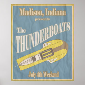 Vintag Thunderboat Regatta Poster