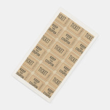 Vintag Ticket Guest Towel Napkins