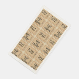 Vintag Ticket Guest Towel Napkins Serviette