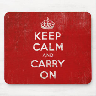 Vintag tiefrot gestört halten Sie ruhig und fahren Mousepad