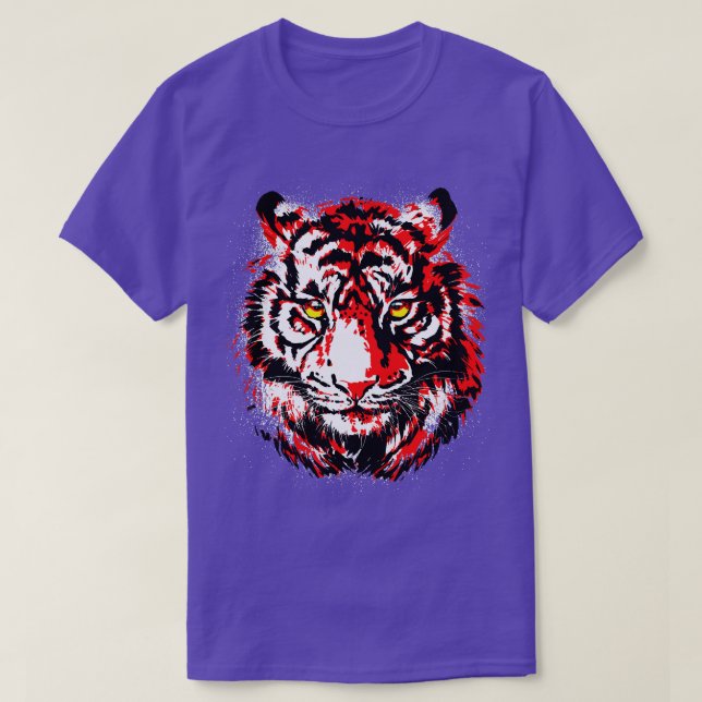 Vintag Tiger Retro Tiger Red Tiger T-Shirt (Design vorne)