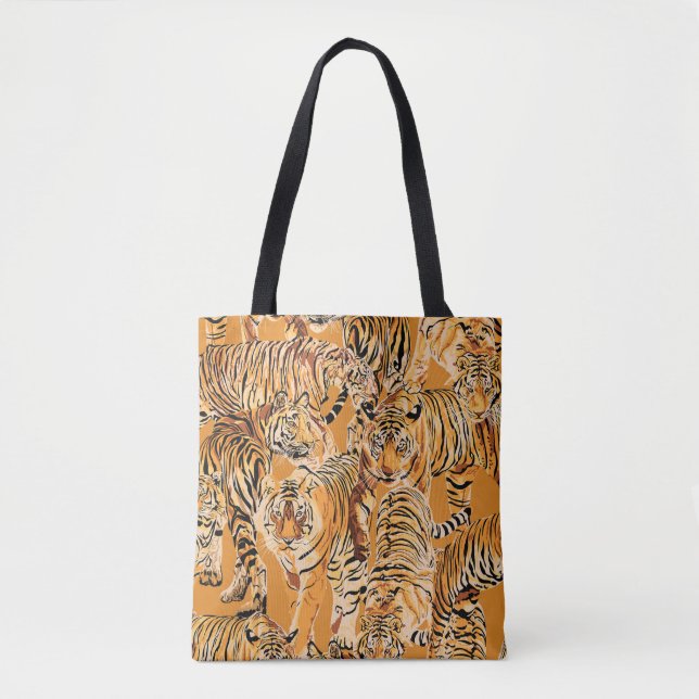 Vintag Tiger Safari Wildlife Pattern (Vorderseite)