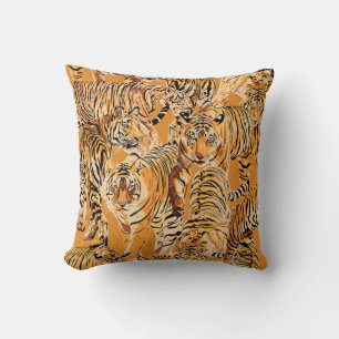 Vintag Tiger Safari Wildlife Pattern Kissen