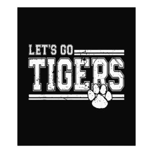 Vintag Tigers School Sports Name Retro Fotodruck