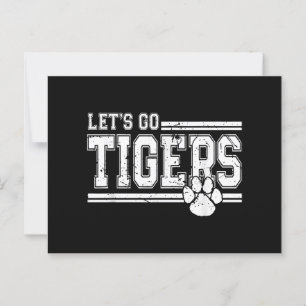 Vintag Tigers School Sports Name Retro Postkarte