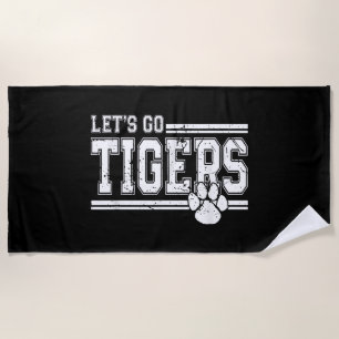 Vintag Tigers School Sports Name Retro Strandtuch