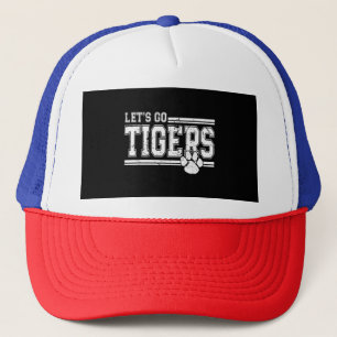 Vintag Tigers School Sports Name Retro Truckerkappe