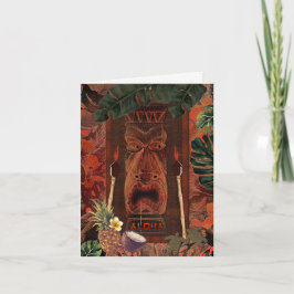 Vintag Tiki Aloha Hawaiian Luau Vielen Dank Dankeskarte