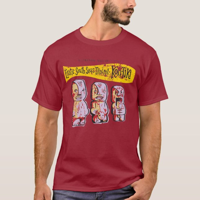 Vintag Tiki Bar Kon-Tiki T-Shirt (Vorderseite)