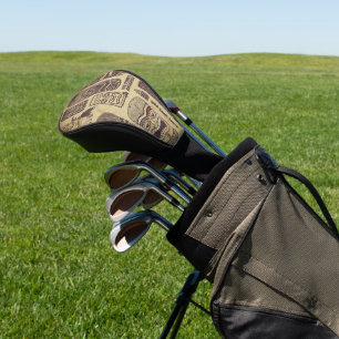 Vintag Tiki Set Personalisiert Golf Headcover