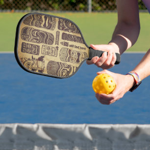 Vintag Tiki Set Personalisiert Pickleball Schläger