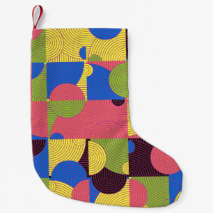 Vintag Tiles Retro-Muster der 60er Jahre Kleiner Weihnachtsstrumpf