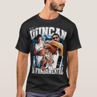 Vintag Tim Duncan, der große Basketball der Grundf T-Shirt
