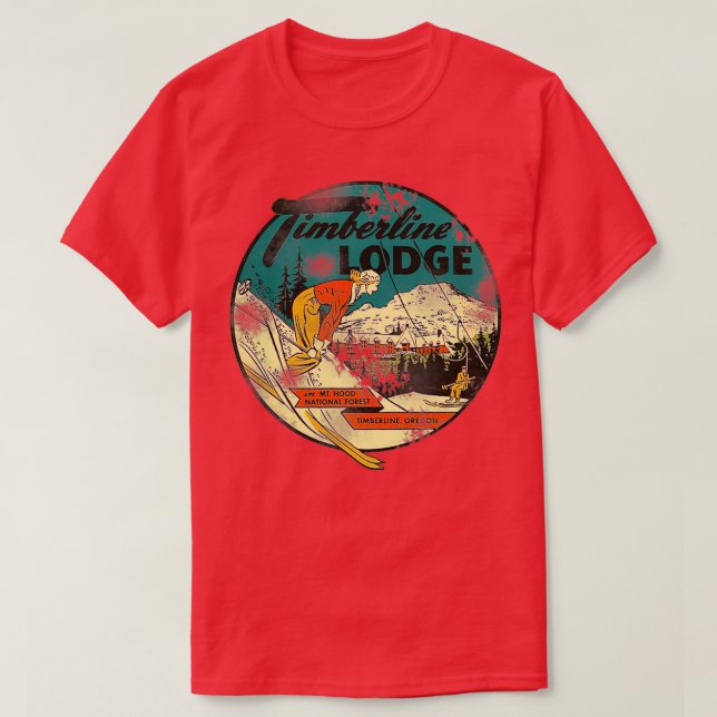Vintag Timberline Lodge Mt Hood T-Shirt (Design vorne)