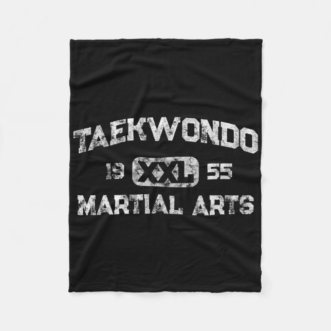 Vintag Tkd Taekwondo Student Martial Karate Marti Fleecedecke (Vorderseite)