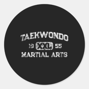 Vintag Tkd Taekwondo Student Martial Karate Marti Runder Aufkleber