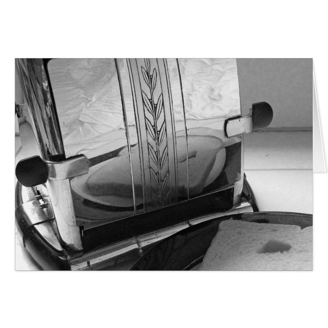 Vintag Toaster Kitchenette Art Card (Vorderseite (Horizontal))
