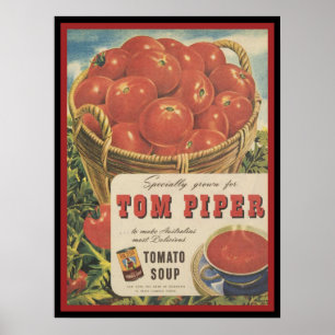 Vintag Tom Piper Tomato Soup Poster