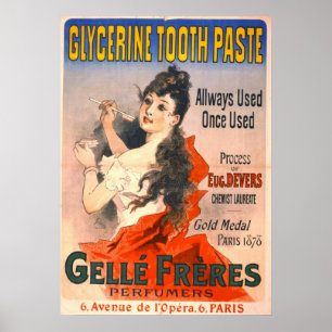 Vintag Toothpaste Ad 1889 Poster