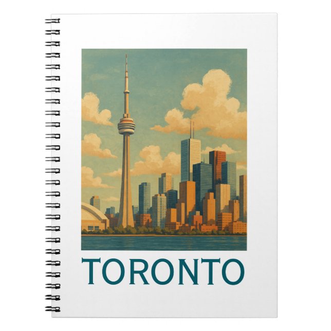 Vintag Toronto Canada - CN Tower Skyline Notizblock (Vorderseite)