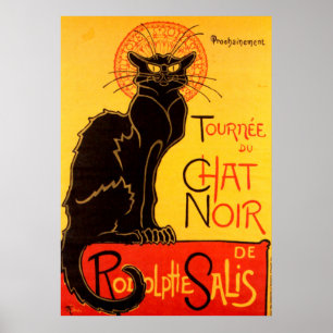 Vintag Tournee de Chat Noir - Schwarze Katze Poster
