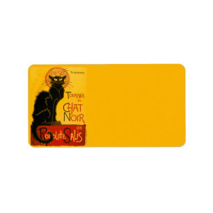 Vintag Tournée Du Chat Noir Theophile Steinlen Adressaufkleber