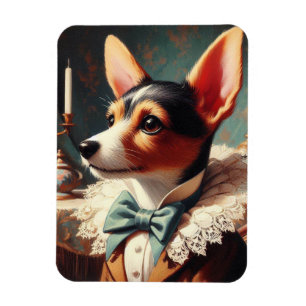 Vintag Toy Fox Terrier Painting Magnet