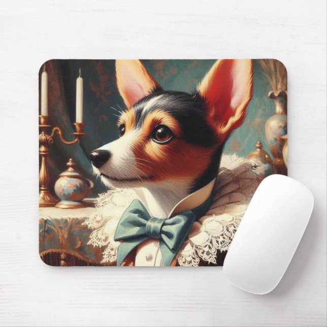 Vintag Toy Fox Terrier Painting Mousepad (Mit Mouse)