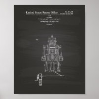 Vintag Toy Robot 1955 Patentierkunstkhalkboard