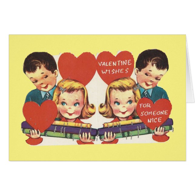 Vintag Toy Train Valentine (Vorderseite (Horizontal))