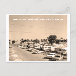Vintag Trailer Park Delray Beach Florida 1960er Postkarte