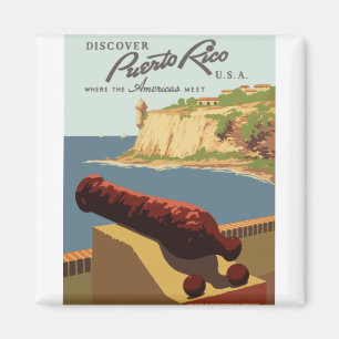 Vintag-Travel-Poster-Puerto Rico Magnet