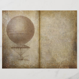 Vintag Traveller Hot Air Ballon Journal-Seite