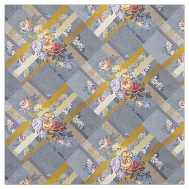 Vintag Trellis Bloom Stoff (Muster)